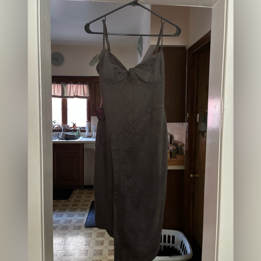 Hot Miami Styles Brown Midi Dress